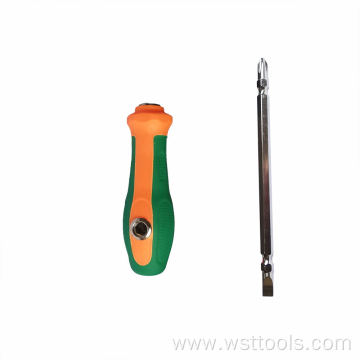 Magnetic screwdriver tool with Reversible Dual End Shaft